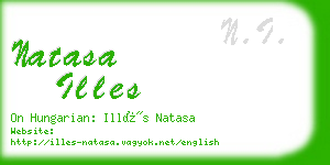 natasa illes business card